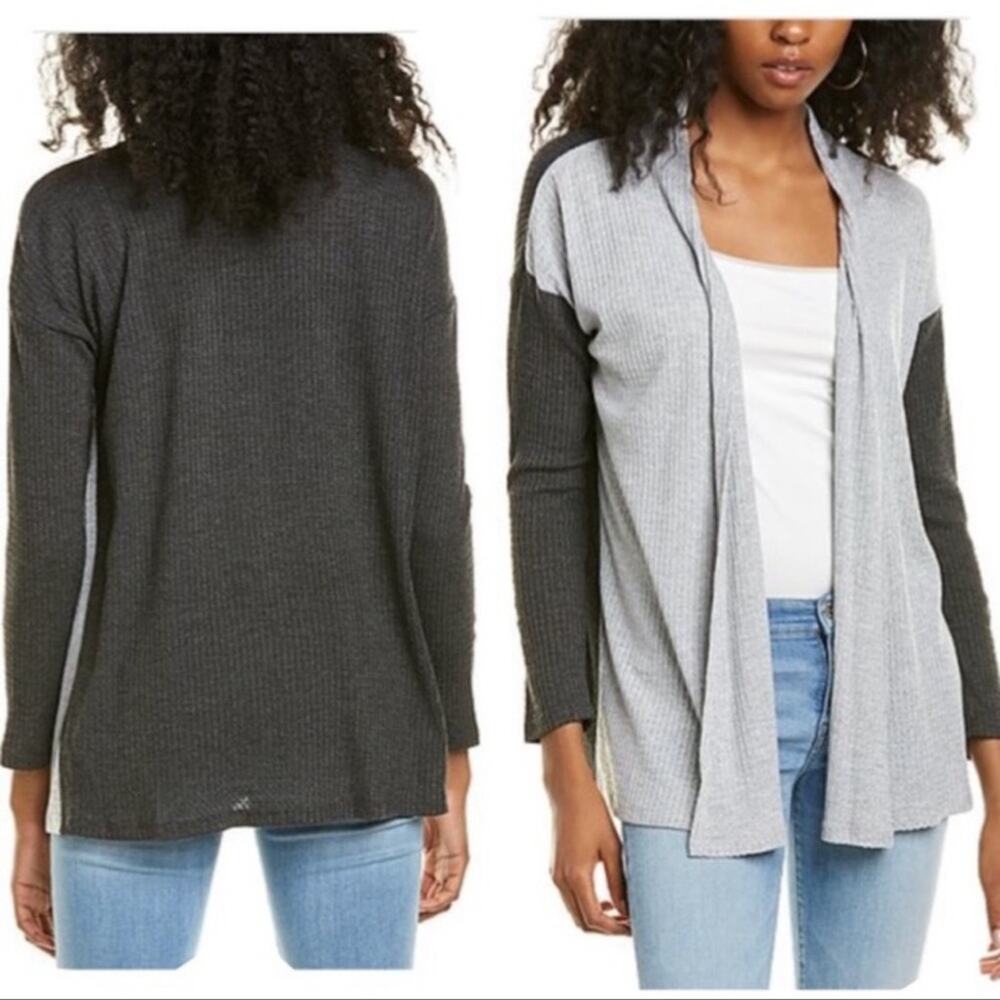 Bobeau Grey Colorblocked Cardigan. NWT SIZE SMALL